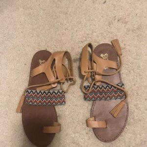 cute multicolored strap sandals